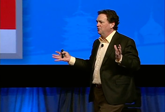 Jim Carroll speaking to food and restaurant executives